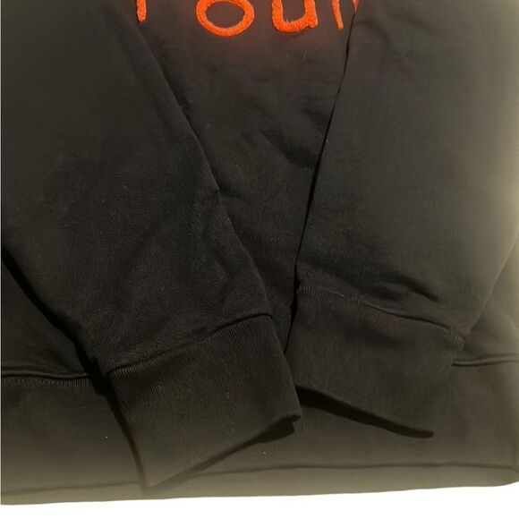 J Crew Blue Oui Oui Embroidered Terry Cotton Pullover Sweatshirt Size M - Picture 7 of 11